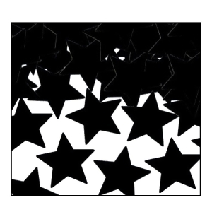 Club Pack of 12 Black Fanci-Fetti Star Celebration Confetti Bags 1 oz. - All
