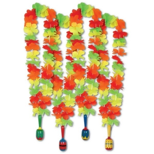 Pack of 12 Multi-Colored Fiesta Cinco de Mayo Party Leis with Maraca Medallions 36 - All