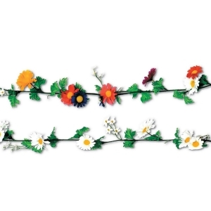 Club Pack of 12 Multi-Colored Artificial Silk Daisy Flower Garlands 6' - All