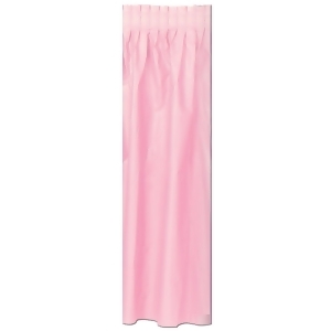 Pack of 6 Pink Pleated Disposable Plastic Picnic Party Table Skirts 14' - All