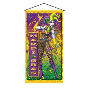 Pack of 12 Colorful Mardi Gras Metallic Party Door or Wall Hanging Decorations 60 - All