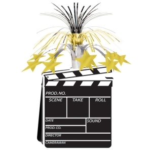 Club Pack of 12 Movie Set Clapboard with Star Accent Centerpiece Decorations 15 - All