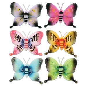 Club Pack of 12 Multi-Colored Majestic Butterfly Hanging Party Decorations 10 - All