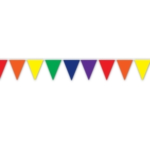 Club Pack of 12 Multi-Colored Circus Themed Outdoor Pennant Banner Hanging Party Decorations 12' - All