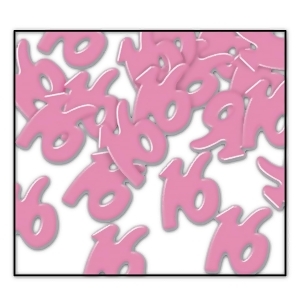 Club Pack of 12 Pink Fanci-Fetti Celebration Confetti Bags 0.5 oz. - All