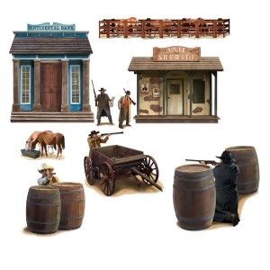 Club Pack of 108 Wild West Town Shootout Wall Decorations 70 - All