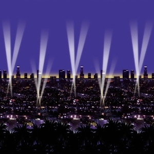 Pack of 6 Purple Night Lookout Filled with Lights Party Backdrop 30' - All