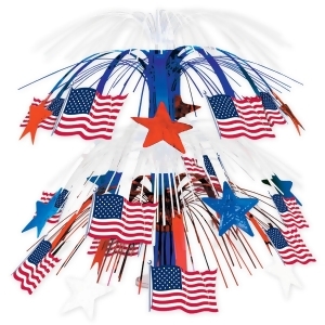 Pack of 6 Patriotic Red White and Blue American Flag Cascade Table Centerpieces 18 - All