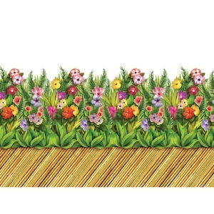 Pack of 6 Insta-Theme Tropical Flower and Bamboo Walkway Border Decorations 30' - All
