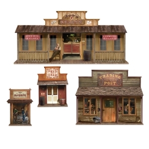 Club Pack of 48 Wild West Town Cowboy Themed Wall Decorations 5.5' - All