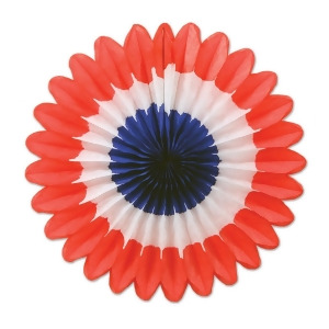 Club Pack of 72 Patriotic Red White and Blue Mini Tissue Fan Hanging Party Decorations 6 - All