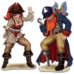 Club Pack of 24 Insta-Theme Pirate Bonny Blade and Calico Jack Photo Props 66.5 - All