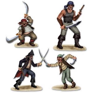 Club Pack of 36 Insta-Theme Dueling Pirate and Bandit Wall Decorations 47.5 - All
