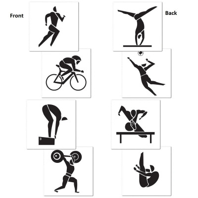Club Pack Of 48 Black And White Summer Sport Cutout Party