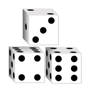 Club Pack of 36 Decorative Casino Dice Party Favor Boxes 3.25 - All