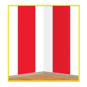 Pack of 6 Red and White Stripes Photo Backdrop Party Decorations 30' - All