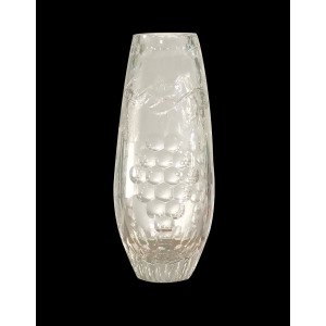 12 Large Grape Vine Decorative Hand Cut Crystal Glass Vase - All
