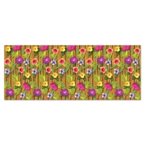 Pack of 6 Purple Pink and Yellow Hawaiian Luau Photo Backdrop Party Decorations 30' - All