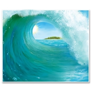 Pack of 6 Crystal Blue Tunnel Surf Wave Mural Photo Backdrop Party Decorations 6' - All