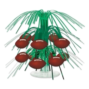 Club Pack of 12 Green and Brown Football Miniature Cascade Centerpieces Party Decorations 7.5 - All