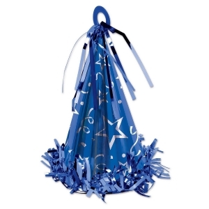 Club Pack of 12 Blue Party Hat Balloon Weight Decorative Birthday Centerpieces 6 oz. - All