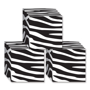 Club Pack of 36 Decorative Zebra Print Party Favor Boxes 3.25 - All