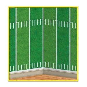 Pack of 6 Green Football Field Photo Backdrop Party Decorations 30' - All