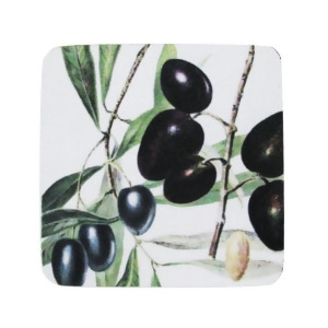 Pack of 8 Absorbent Antique Style Black Olive Cocktail Drink Coasters 4 - All