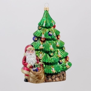 6 David Strand Designs Glass Trimming the Tree Christmas Ornament - All