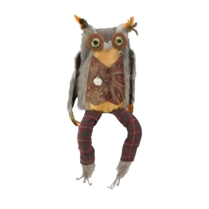 26.5 Smart Einstein Owl Decorative Halloween or Thanksgiving Bird Figure - All
