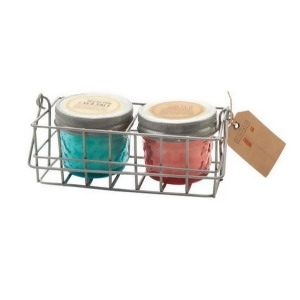 Paddywax Ocean Tide Sea Salt Salted Grapefruit Scented Soy Candle Wire Caddy Gift Set - All