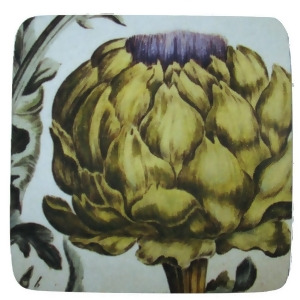 Pack of 8 Absorbent Antique Style Artichoke Vegetable Print Cocktail Drink Coasters 4 - All