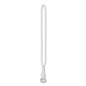 Club Pack of 12 White Beads with White Bottle Opener Medallion Party Necklaces 36 - All