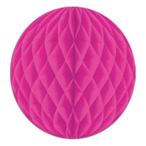 Club Pack of 24 Magenta Pink Honeycomb Hanging Tissue Ball Decorations 12 - All