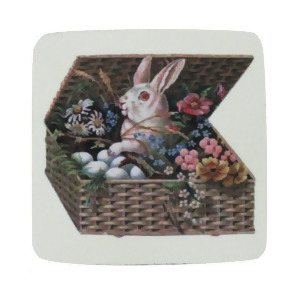 Pack of 8 Absorbent Easter Bunny Rabbit in Basket Cocktail Drink Coasters 4 - All