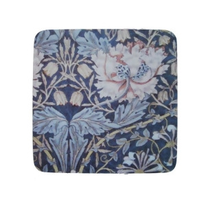Pack of 8 Absorbent Deep Blue Abstract Floral Print Cocktail Drink Coasters 4 - All