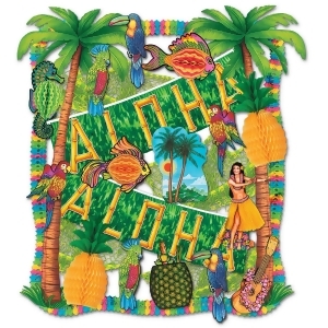 27-Piece Tropical Hawaiian Luau Summer Party Decoration Kit - All