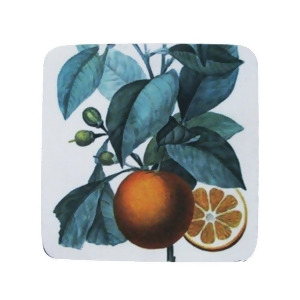 Pack of 8 Absorbent Antique Style Orange Fruit Slice Print Cocktail Drink Coasters 4 - All