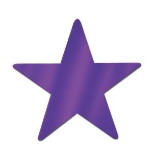 Club Pack of 72 Starry Night Themed Purple Metallic Foil Star Cutout Party Decorations 5 - All