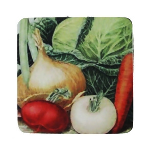 Pack of 8 Antique Style Cabbage Onion Vegetable Print Cocktail Drink Coasters 4 - All