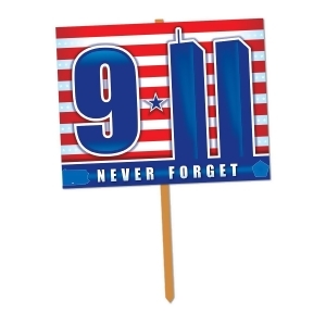 Pack of 6 Red White and Blue Never Forget 9/11 Yard Sign 24 - All