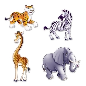 Club Pack of 48 Cute African Jungle Animal Cutout Party Decorations 25 - All