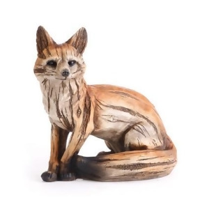 8.5 Country Rustic Brown and Beige Sitting Fox Decorative Figure - All
