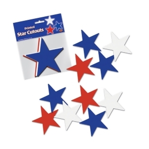 Club Pack of 240 Red White and Blue Patriotic Star Cutout Party Decorations 5 - All