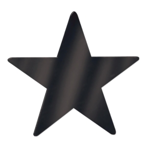 Club Pack of 72 Starry Night Themed Black Metallic Foil Star Cutout Party Decorations 5 - All
