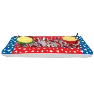 Pack of 6 Inflatable Patriotic Red White and Blue Buffet Coolers 53.75 - All