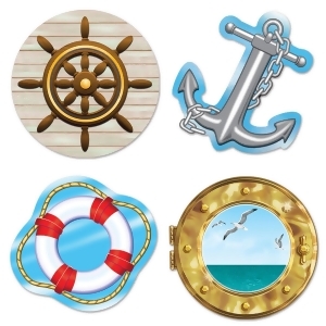 Club Pack of 48 Multi-Colored Nautical Themed Cutout Party Decorations 13.75 - All