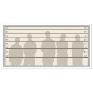 Pack of 6 Criminal Line Up Photo Party Themed Backdrop Decoration 62 - All