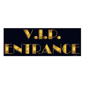 Club Pack of 24 Awards Night Black and Gold V.i.p Entrance Sign Decorations 22 - All