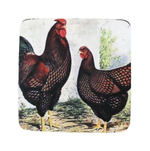 8 Absorbent Rural Farm Hen Rooster Antique Style Print Cocktail Drink Coasters 4 - All